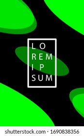 Lava cover design with shades of black and green. vector Eps10