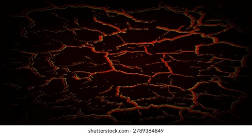 Lava crack ground mud textured