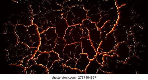 Lava crack ground mud textured