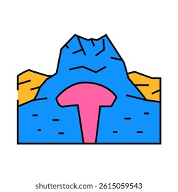 lava dome line icon vector. lava dome sign. isolated symbol illustration