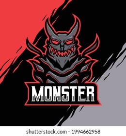 Lava Dragon Monster Mascot Logo Illustration