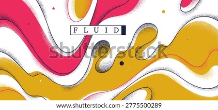 Lava in dynamic motion vector abstract background, expressive illustration of curvy fluid like lines and textures wallpaper art, joyful and happy creative graphics.