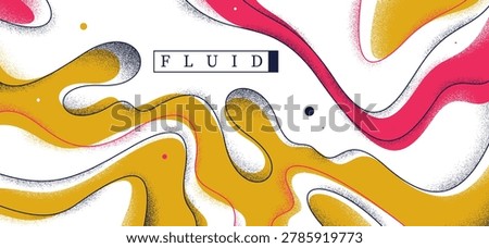 Lava in dynamic motion vector abstract background, expressive illustration of curvy fluid like lines and textures wallpaper art, joyful and happy creative graphics.