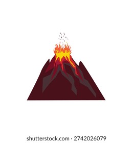 Lava eruption volcano icon. Cartoon of lava eruption volcano vector icon for web design