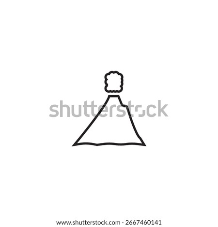 lava field icon illsutration element design