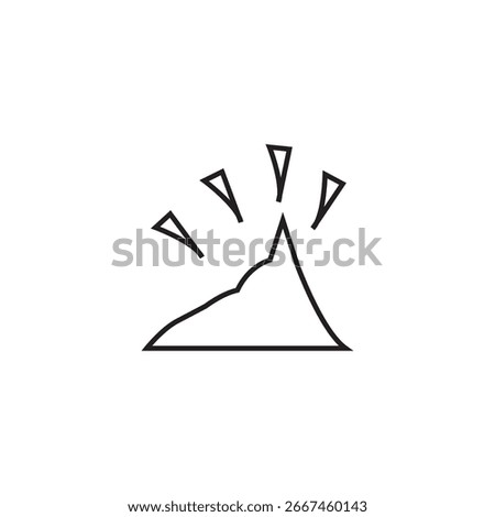lava field icon illsutration element design
