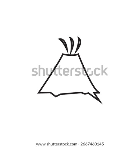 lava field icon illsutration element design