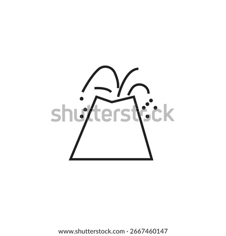 lava field icon illsutration element design