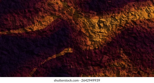 Lava Flows on active volcano aerial view