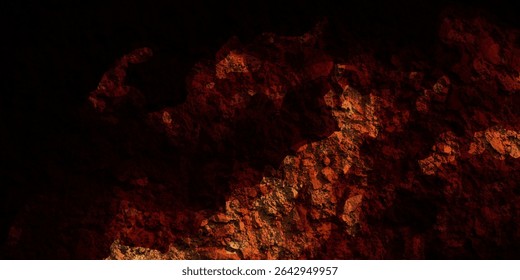 Lava Flows on active volcano aerial view