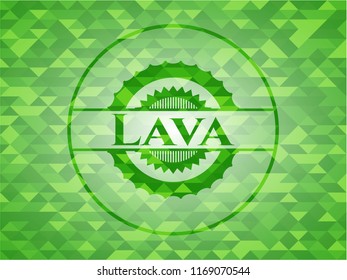 Lava green mosaic emblem