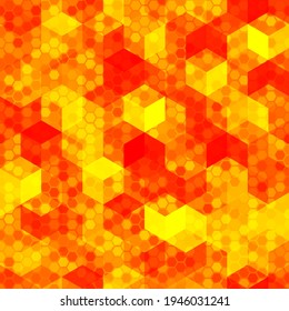 Lava Halftone Diseño Moderno. Camuflaje Pixel brillante rojo caliente