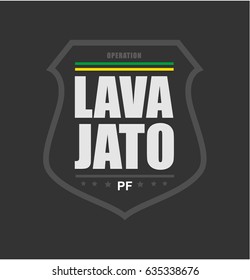 Lava Jato - Brazilian federal police operation illustration symbol