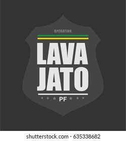 Lava Jato - Brazilian federal police operation illustration symbol