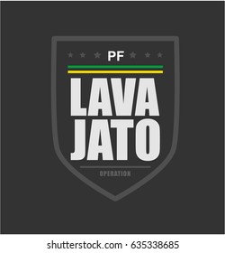 Lava Jato - Brazilian federal police operation illustration symbol