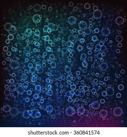 Lava Lamp. Abstract Color Bubbles Background. Vector Illustration