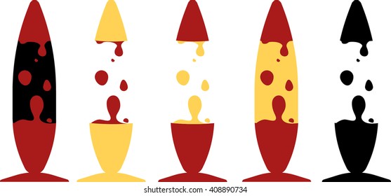 lava lamp with different colors