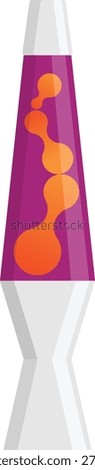 Lava Lamp Flat Illustration. Clean Icon Design Element on Isolated White Background