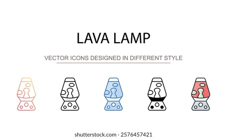 Lava Lamp icon design with white background stock illustration