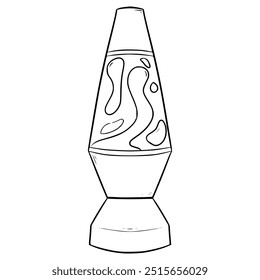 Lava Lampe Illustration handgezeichnete Umrissvektor