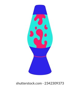 Lava lamp illustration, isolated on white