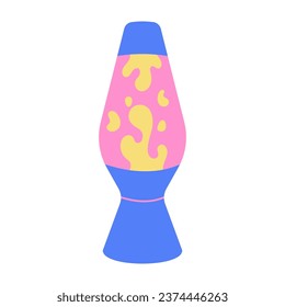 Lava lamp illustration isolated on white