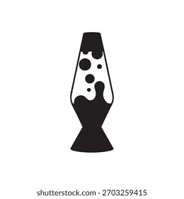 silhueta da lâmpada de lava vetor design de ilustração plana sobre fundo branco