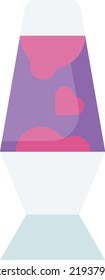 lava lamp vector on white background. isolated Vector icon