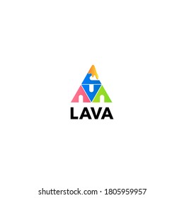Lava logo icon design concept