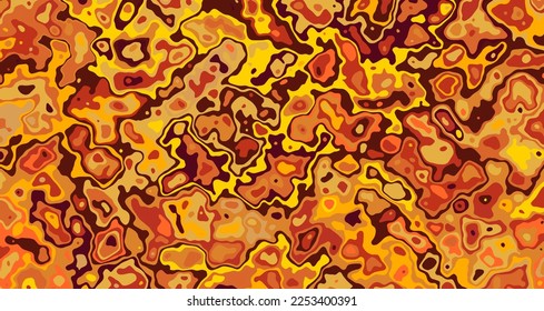 Lava Magma abstract background. Flat liquid paint vintage texture. Vector illustration