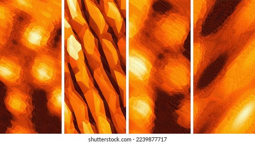 Lava. Mosaic with with dynamic effect. Abstact creased texture. Creative background with polygonal pattern. 3D vector illustration for brochure, poster, presentation, flyer or banner.