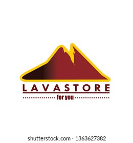 lava mountain brown logo template