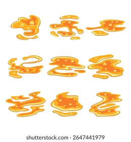 desenho animado de poça de lava. basalto ígneo, crosta fundida, fissura caldeira de lava sinal de poça de lava. símbolo isolado ilustração vetorial