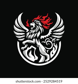 Lava Roar Winged Lion Design