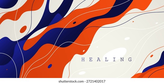 Fondo abstracto de flujo de Formas de lava, Fondo de pantalla de Vector con Formas líquidas que fluyen en movimiento dinámico, abstracción de curvas de agua ondulada.