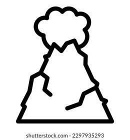 Lava volcano icon outline vector. Volcanic fire. Magma vulcano