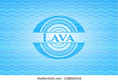 Lava water wave emblem.