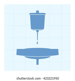 Lavabo. Device for the washing of hands. Vector illustration