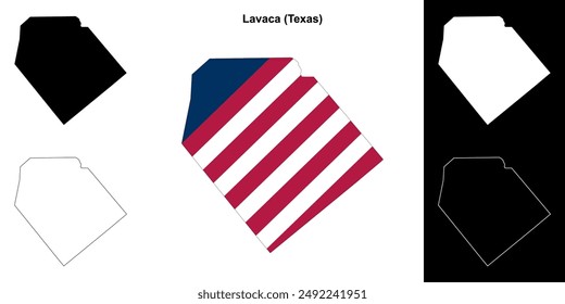 Condado de Lavaca (Texas) conjunto de mapas esquemáticos