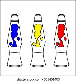 Lava-lamp for coloring book
