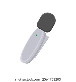 Lavalier Microphone Video Production Vector Illustration, Isolated