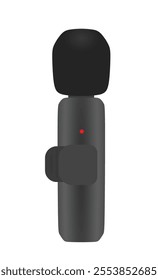 Lavalier small microphone. vector illustration