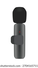 Microfone pequeno Lavalier. ilustração vetorial	
