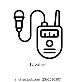 Lavalier Vektorgrafik Symbol Design Illustration. Symbol für Ereignisverwaltung auf weißem Hintergrund EPS10-Datei