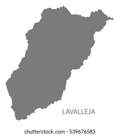Lavalleja Uruguay Map in grey