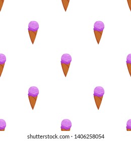 Lavander Ice cream seamless pattern