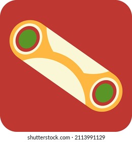 Rollo Lavash, ilustración, vector sobre fondo blanco.