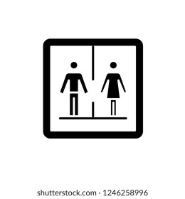 Lavatory black icon, vector sign on isolated background. Lavatory concept symbol, illustration 