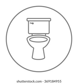 Lavatory bowl line icon.