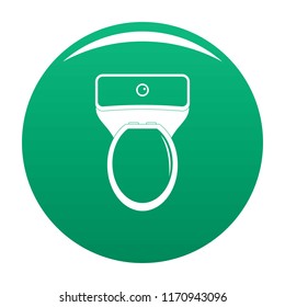 Lavatory icon. Simple illustration of lavatory vector icon for any design green
